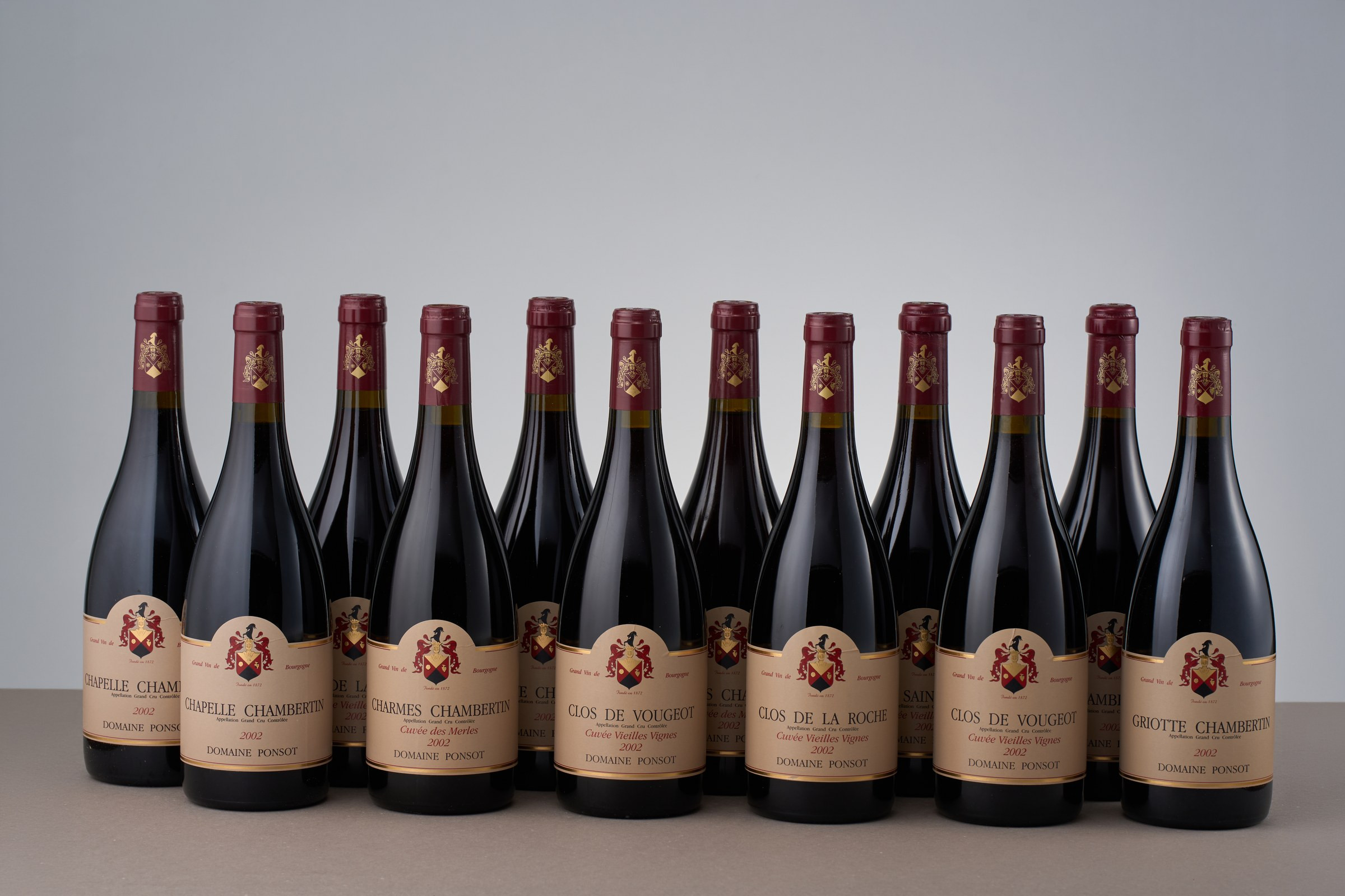 2002 ASSORTMENT CASE GRANDS CRUS (1CHT, 2GRI, 2CHP, 2CHC, 2CRW, 2CVG, 1CSD) 75C…