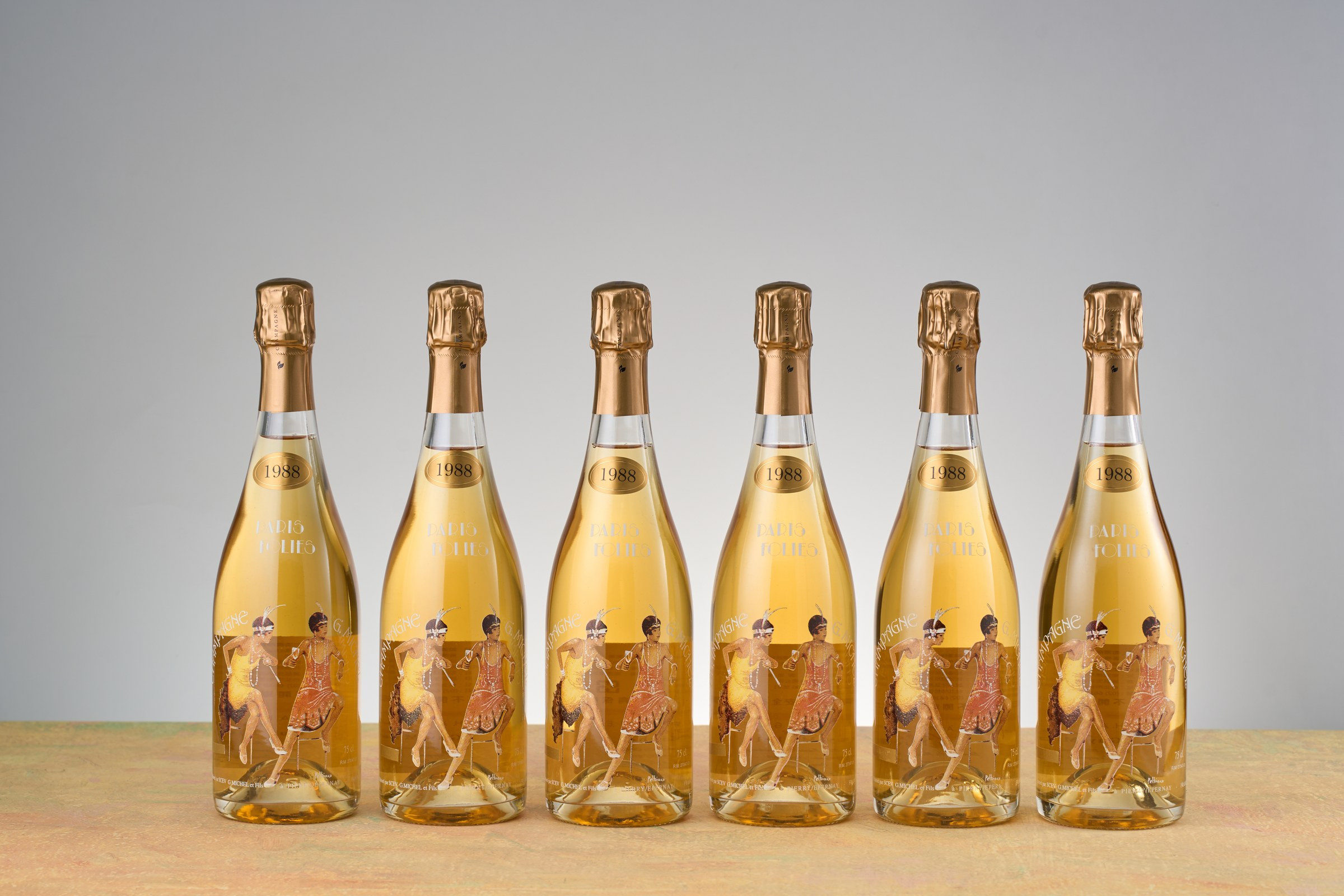 1988 PARIS FOLIES CUVEE SAVEUR D'AUTOMNE Painted bottle (70M30C)